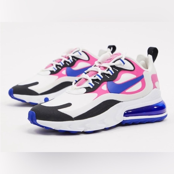 Nike Air 270 React white blue and pink size 7.5 - Picture 3 of 8